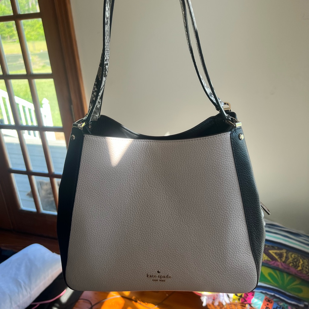 Brand New Kate Spade Tan:Black/Snakeskin Purse